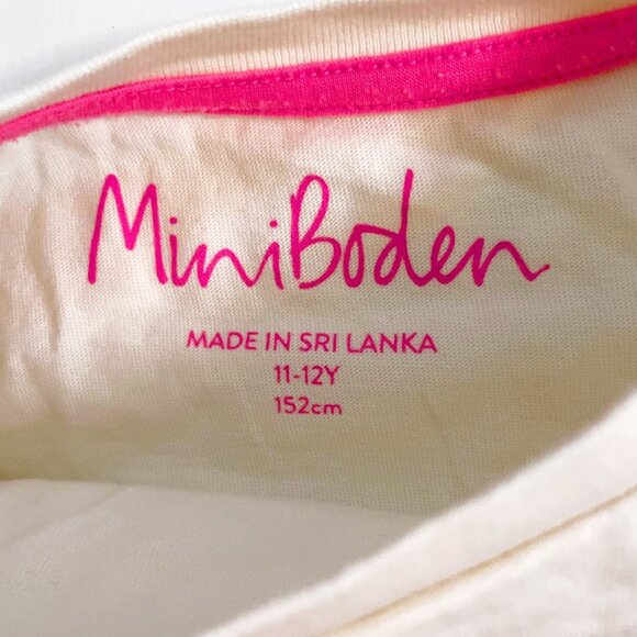 Mini Boden Flamingo Applique Tee, Size 11/12 - Picture 4 of 5